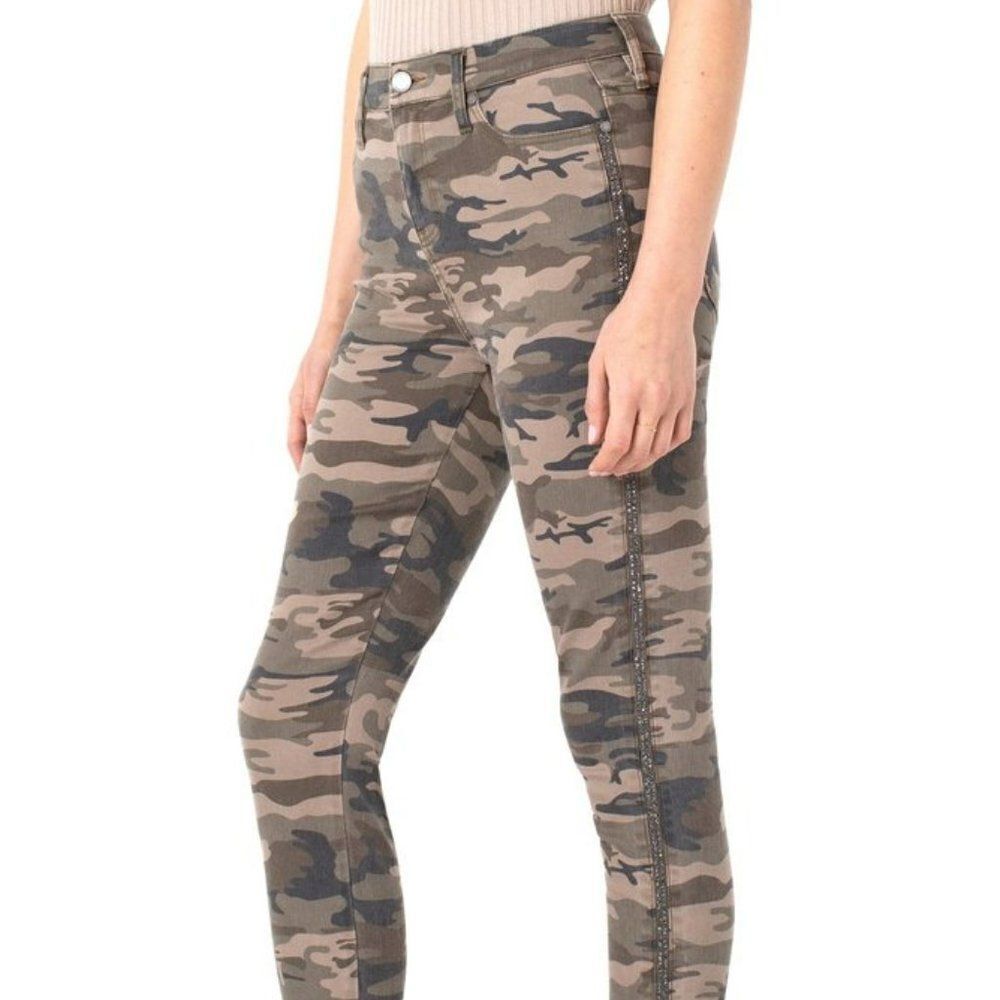 Liverpool Abby High Rise Ankle High Rise Jeans Camo Moss Women's Sz 4